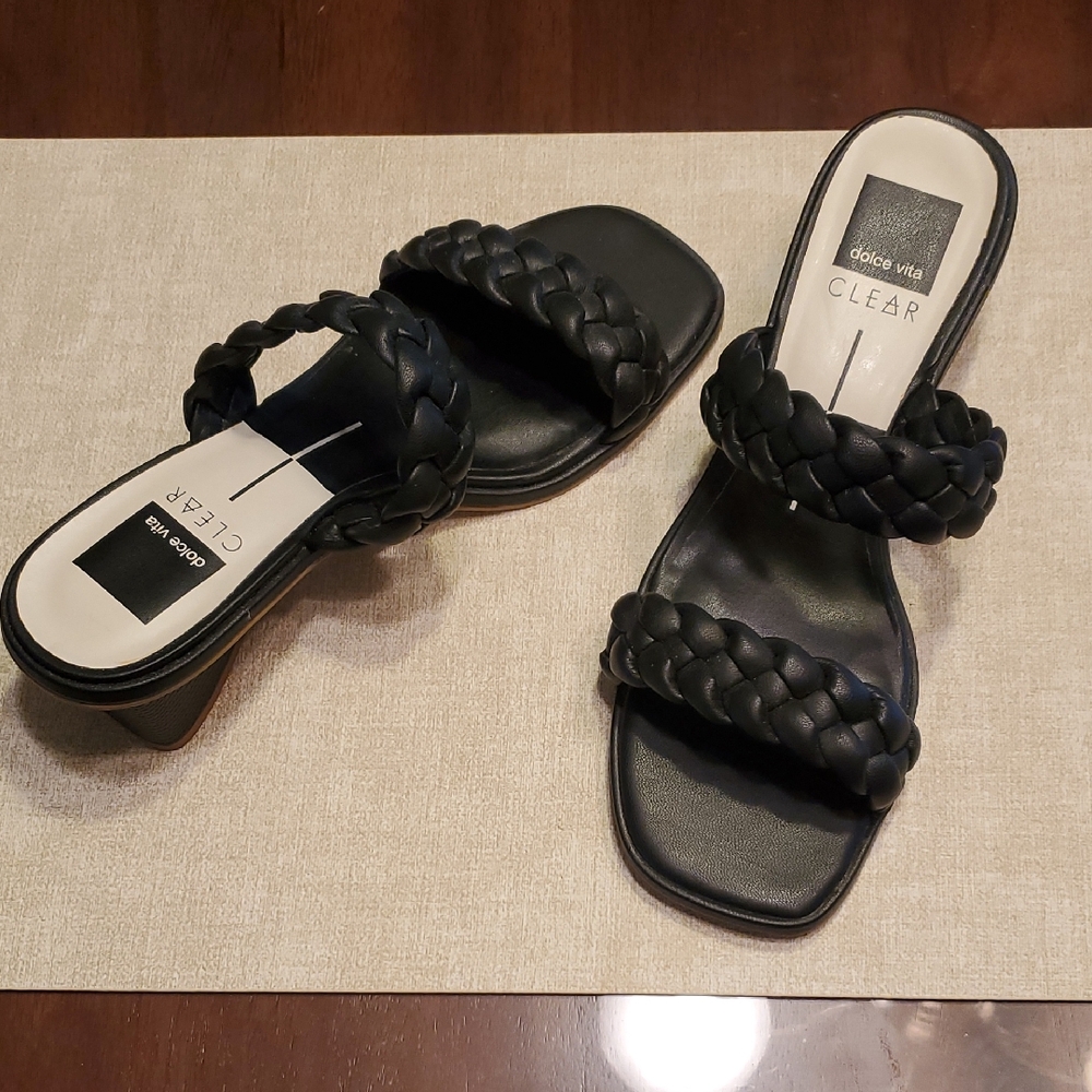 Dolce Vita Black Braided Sandals